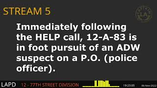 OFFICER DOWN!  OFFICER NEEDS HELP!  77th Street Div. HELP CALL LAPD Police Scanner Audio Los Angeles
