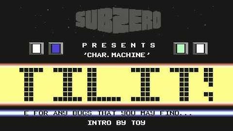 CHAR MACHINE - SUBZERO - COMMODORE C64 DEMO UTILITY