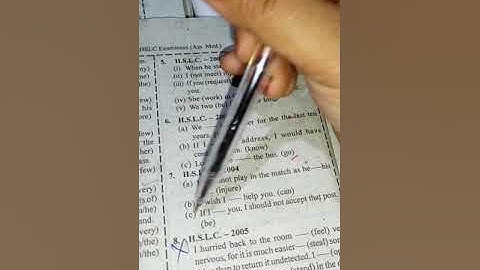 Tense from question bank HSLC