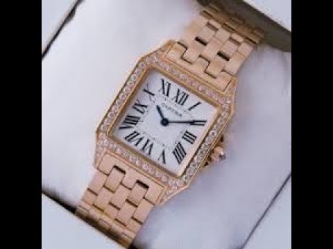 cartier 18k diamond watch
