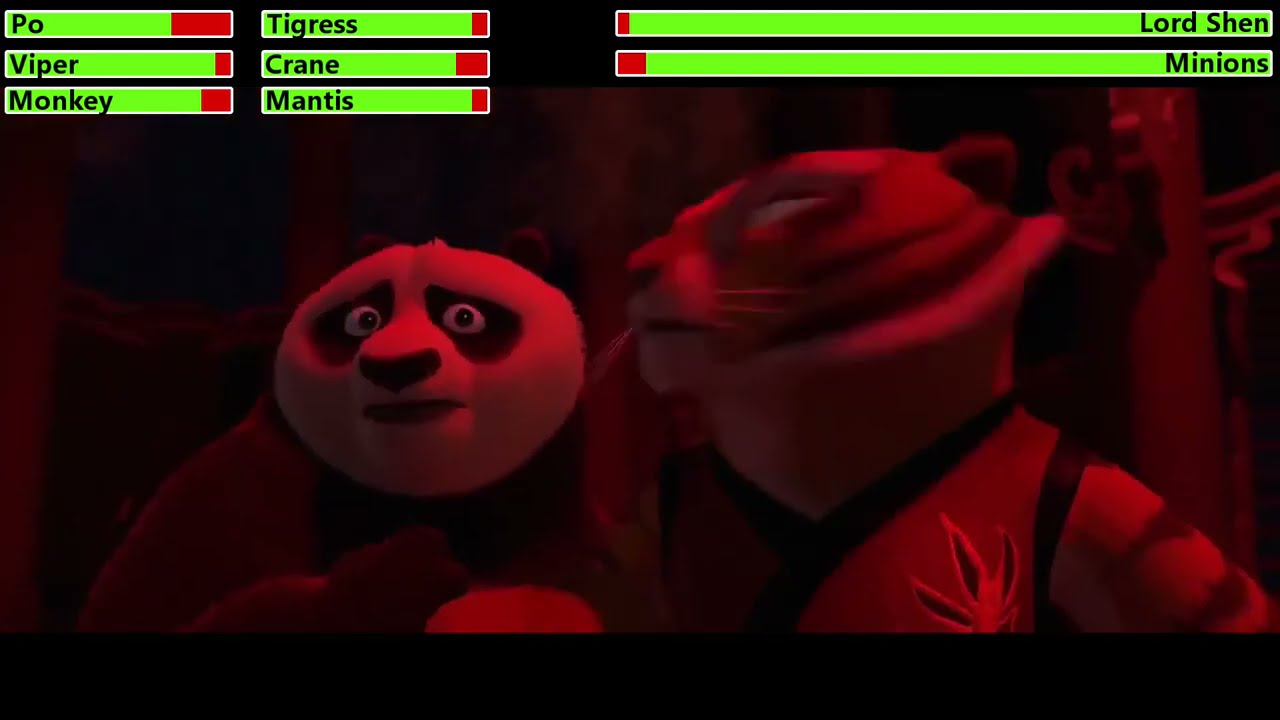 Kung Fu Panda 2 (2011) Tower Battle with healthbars