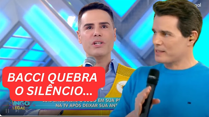 🚨Luiz Bacci quebra o silêncio e fala sobre sua saída da TV Record do Cidade Alerta