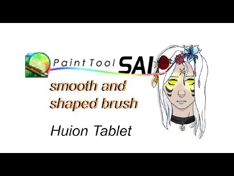 Smooth AND fine lines on PTS ( paint tool sai ) Huion Tablet Tutorial ...