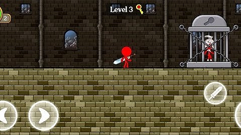 Red Stickman Adventure Animation {All levels 1-5} Android IOS Gameplay