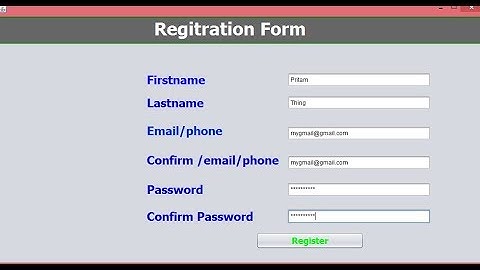 How To Validate Registration Form In Java Using Netbeans Elcipse