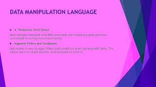 DML PPT DBMS