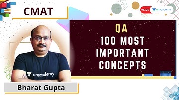 CMAT 2021 | 100 Most Important Concepts | Quants | Bharat Gupta | Unacademy CATalyst