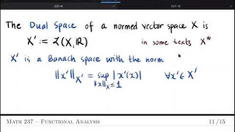 UPB Math 237 LEC7C Dual Spaces and Neumann Series