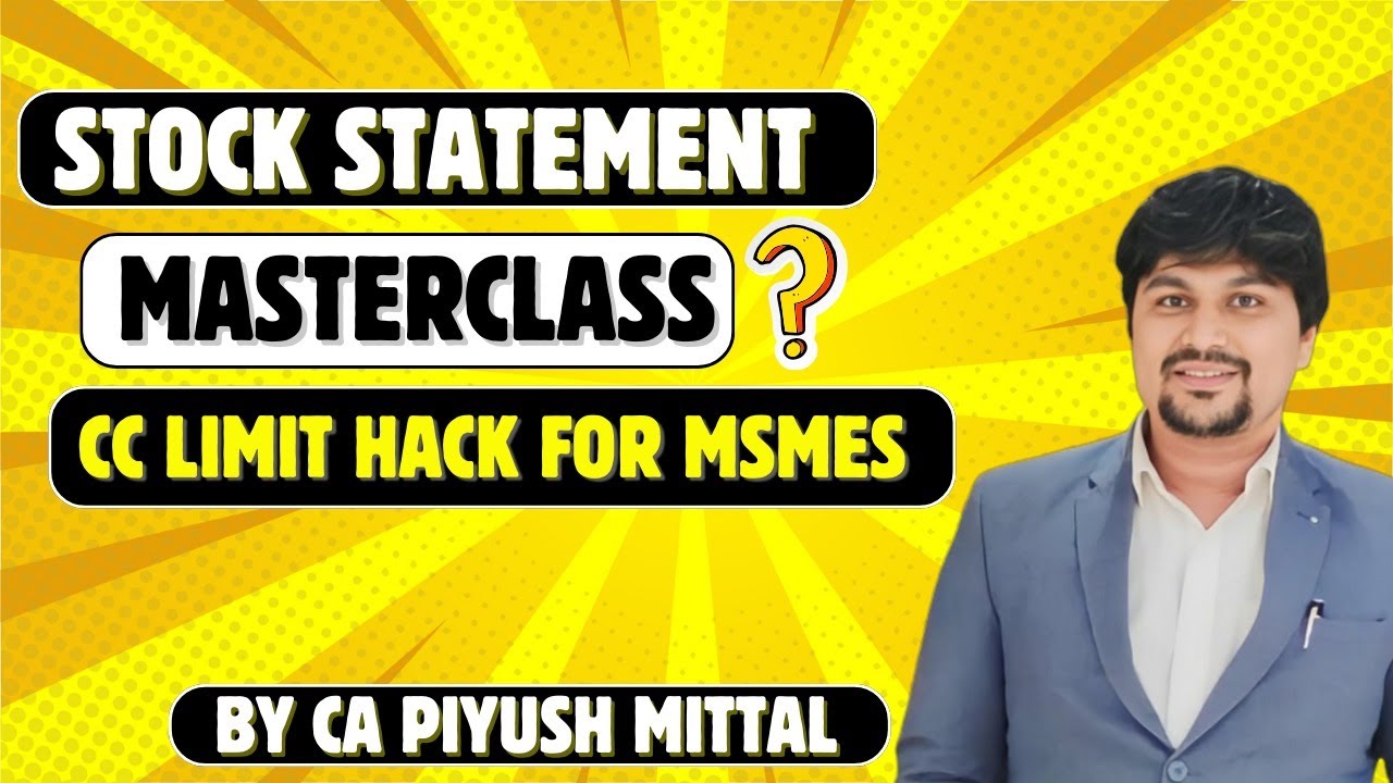 Как подготовить отчет о запасах для SBI и других банков | Объяснение продления лимита кредитной к...