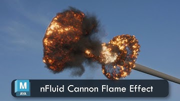 Cannon Flame Effect Simulation | Autodesk Maya nFluid Dynamics Tutorial