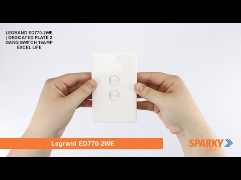 Legrand ED770-2WE | Dedicated Plate 2 Gang Switch 16Amp Excel Life