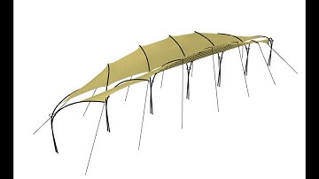 Shading structure simulation - Bending active