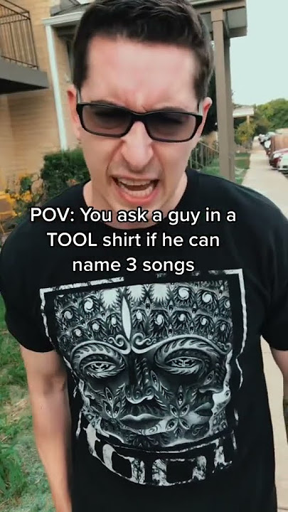 Asking a guy in a TOOL shirt if he can name 3 songs