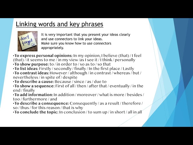 Useful Linking Words For Writing Essay In English Linking Words Amp