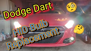 Dodge Dart changing out a HID Bulb