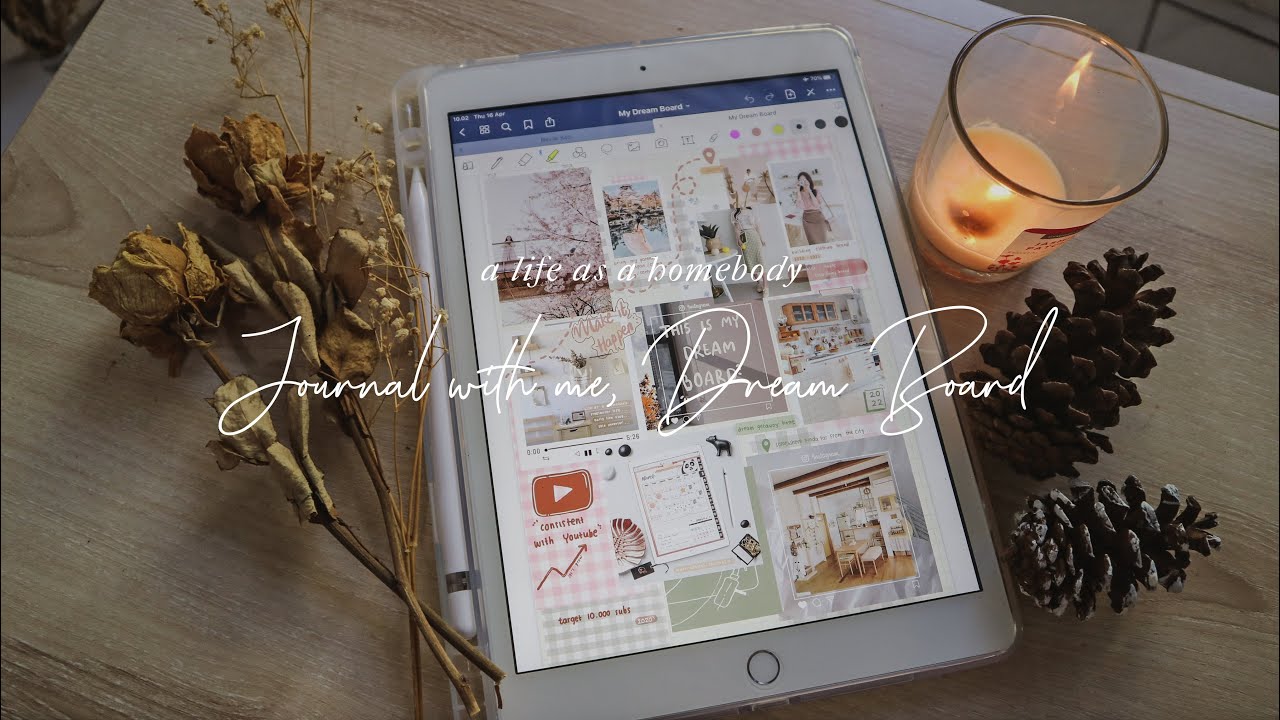 Digital Dream Board / Vision Board in Goodnotes with IPad 7 | Journaling Vlog 🇮🇩 Indonesia