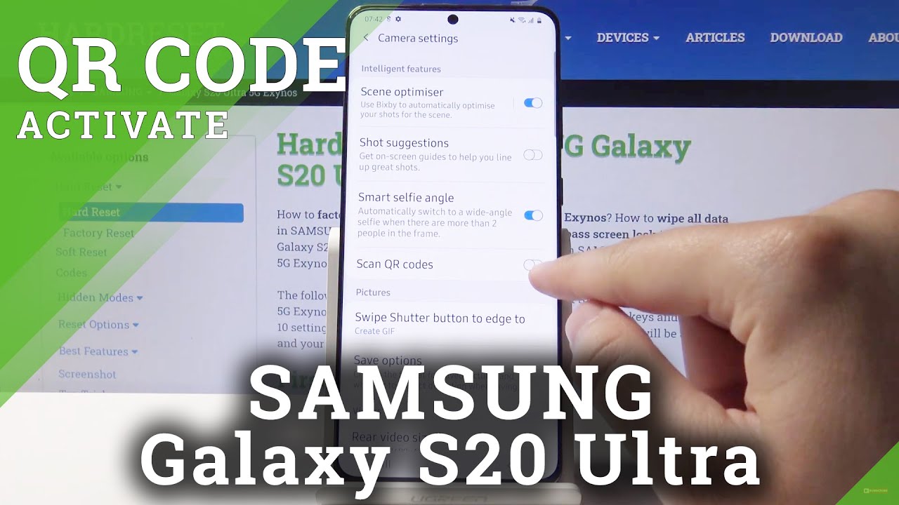How to Scan QR Codes in SAMSUNG Galaxy S20 Ultra – Activate Code Scanning -  YouTube