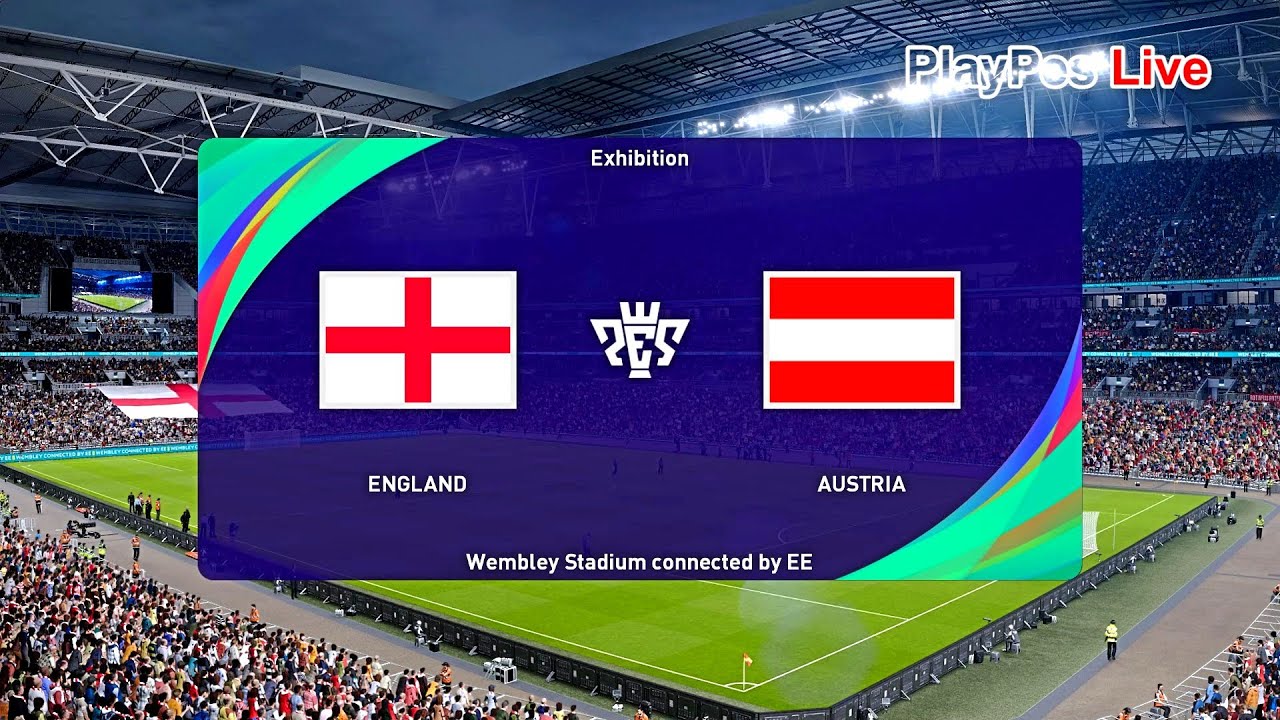 PES 2021 - England vs Austria - Friendly Match & Goals - Gameplay PC