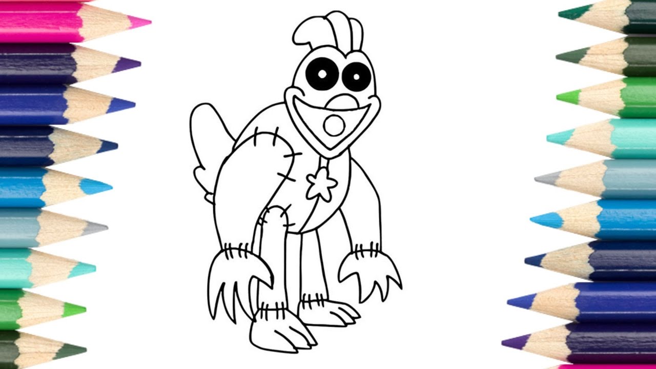 Creepy Kickin Chicken from Poppy Playtime | Smiling Critters Coloring ...
