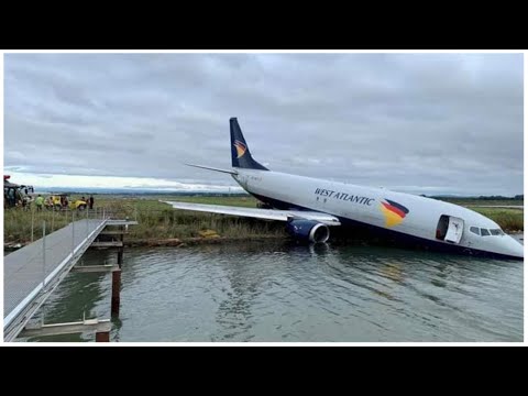 Aéroport de Montpellier : un avion de fret a fini sa course dans l'étang de Mauguio