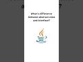 Abstract Class vs Interface in Java? 🤔 | Java Interview Question