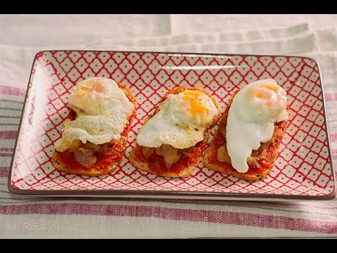 Montaditos de sobrasada, cebolla 🧅 caramelizada y huevo 🥚 de codorniz -  YouTube
