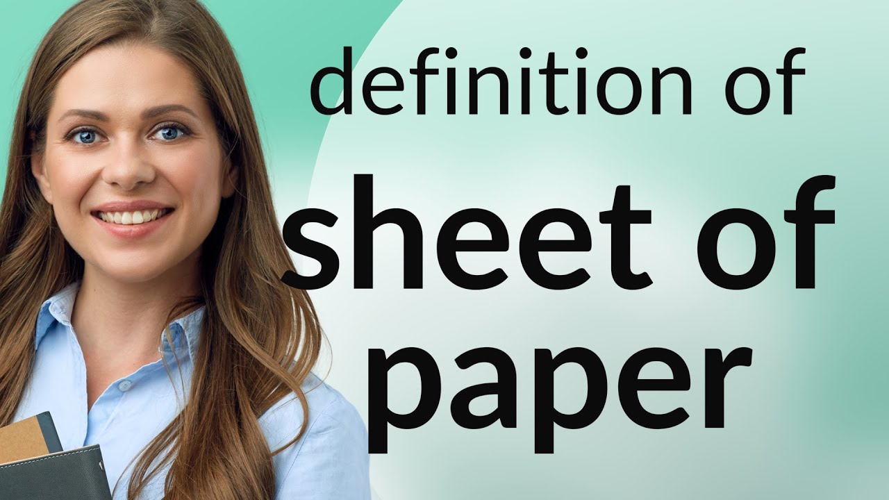 Sheet of paper | what is SHEET OF PAPER meaning - YouTube