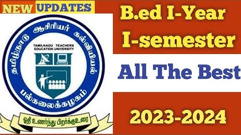 B.ed I-Year I-semeste Exam All The Best 👍 #tnteu #bed1styr1semesterexam