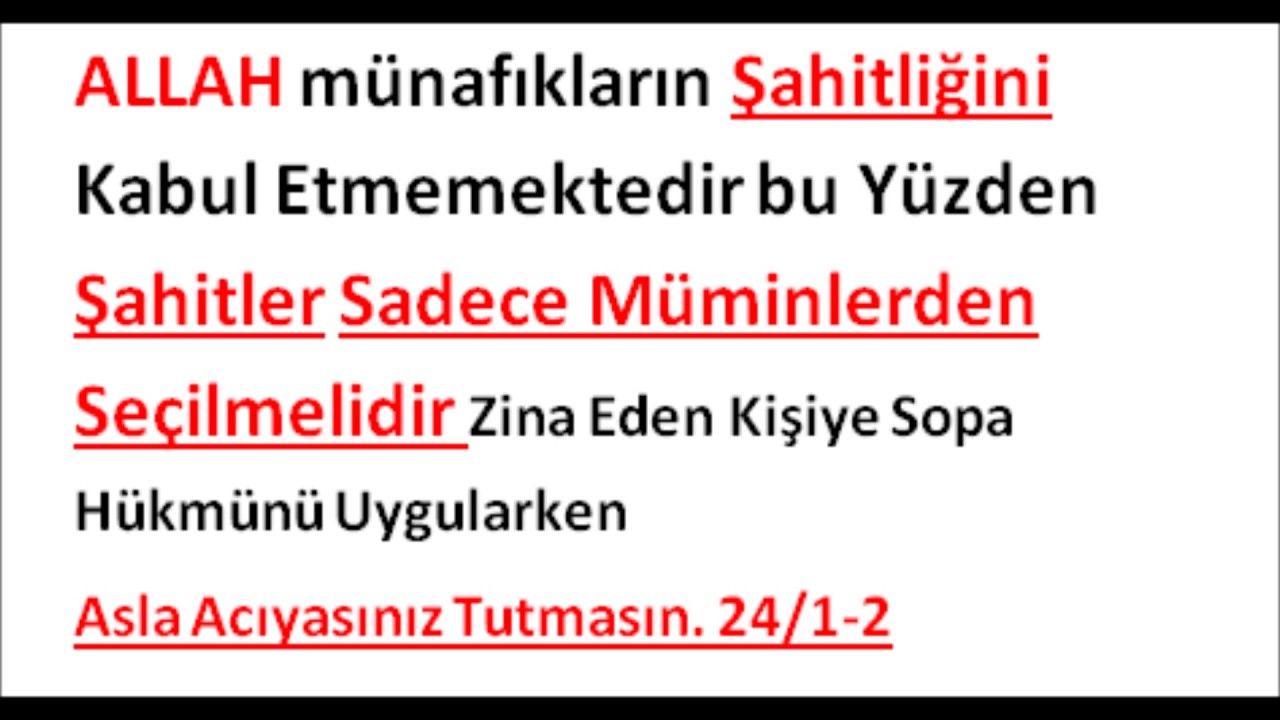 Kuran'a Göre Zina Nedir ? YouTube