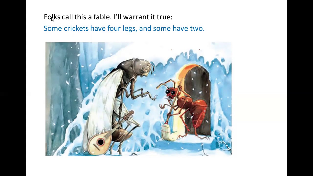 CLASS VIII ENGLISH Poem The Ant And The Cricket SUMMARY And FIGURES