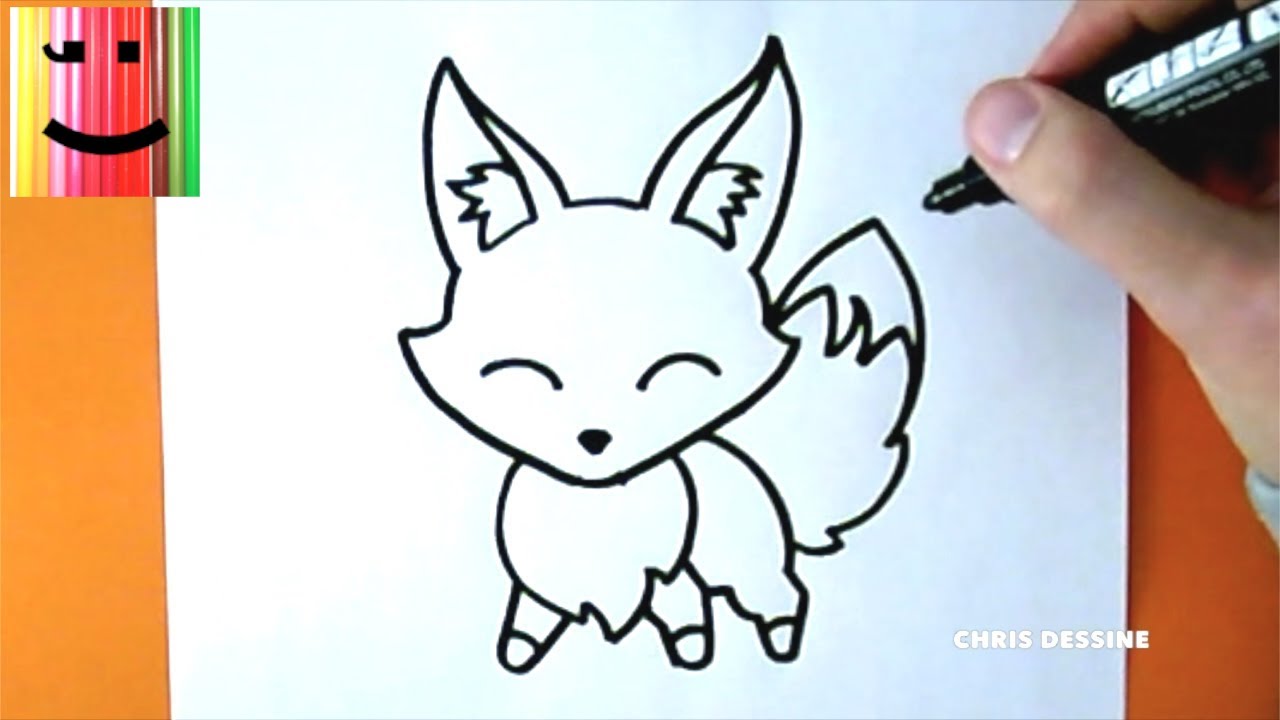 DESSIN FACILE - COMMENT DESSINER UN RENARD KAWAII - CHRIS DESSINE - YouTube