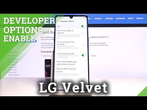 LG VELVETで開発者モードを開く方法–開発者オプションを入力します