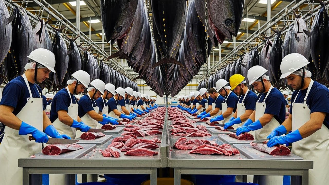Inside the World’s Largest Tuna Processing Line – Factory Tour. - YouTube