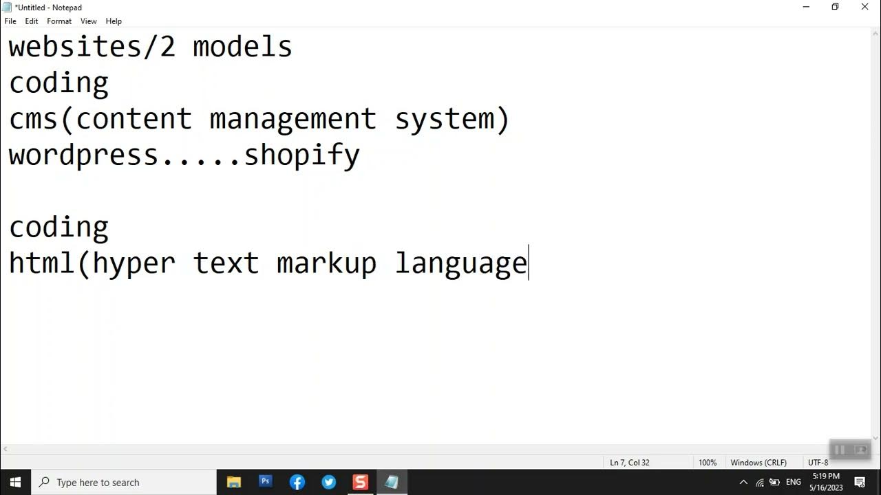 How to create HTML File | #najeebandsons - YouTube