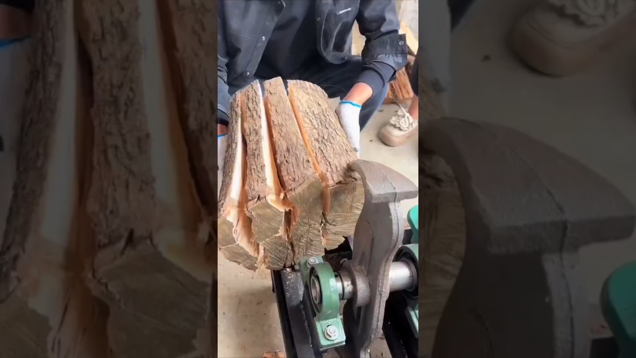 Log splitting machine🪵🪓 