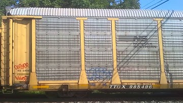 A cool horn and an ex Conrail Dash 8 on Q216