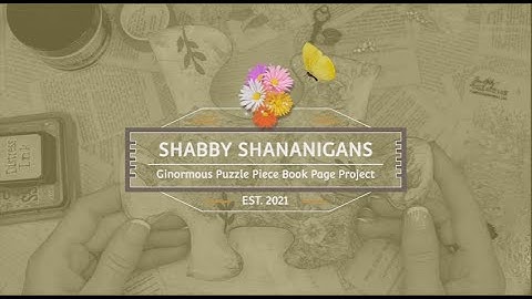 Ginormous Altered Puzzle Piece Book Page Project