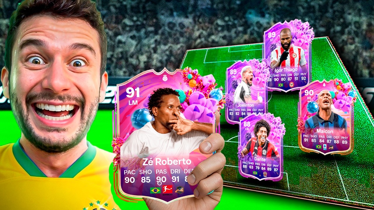 FIZ A NOVA CARTA DO ZÉ ROBERTO E MONTEI UM TIME FULL BIRTHDAY BRASILEIRO 🔥