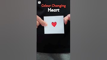 Magic paper heart that changes colour white to red , best prank toy 😂 #shorts #paper #craft