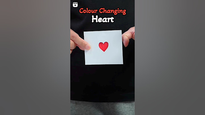 Magic paper heart that changes colour white to red , best prank toy 😂 #shorts #paper #craft