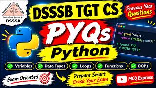 Details DSSSB TGT Computer Science | Python PYQs | Previous Year Questions & MCQs News