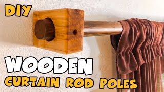 Curtain Rod Poles Ideas...Hanging Curtain...Wooden Curtain Rod....Curtains Ideas....Curtain Hardware