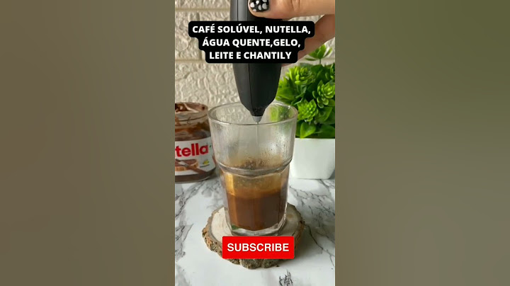 café gelado com Nutella #faça