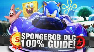 Sonic Racing Crossworlds - Spongebob Dlc - All Time Trials S-ranks & Red Star Ring Locations!