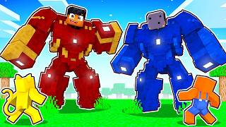 Viramos ARMADURAS GIGANTES do HOMEM DE FERRO no Minecraft!