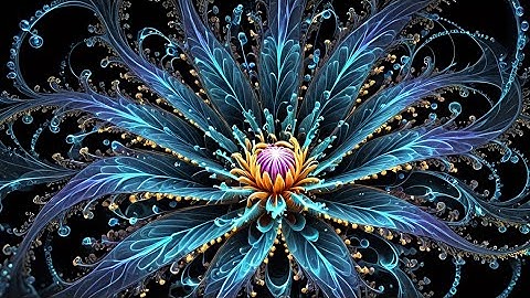 AI generated: Fractals zoom 02