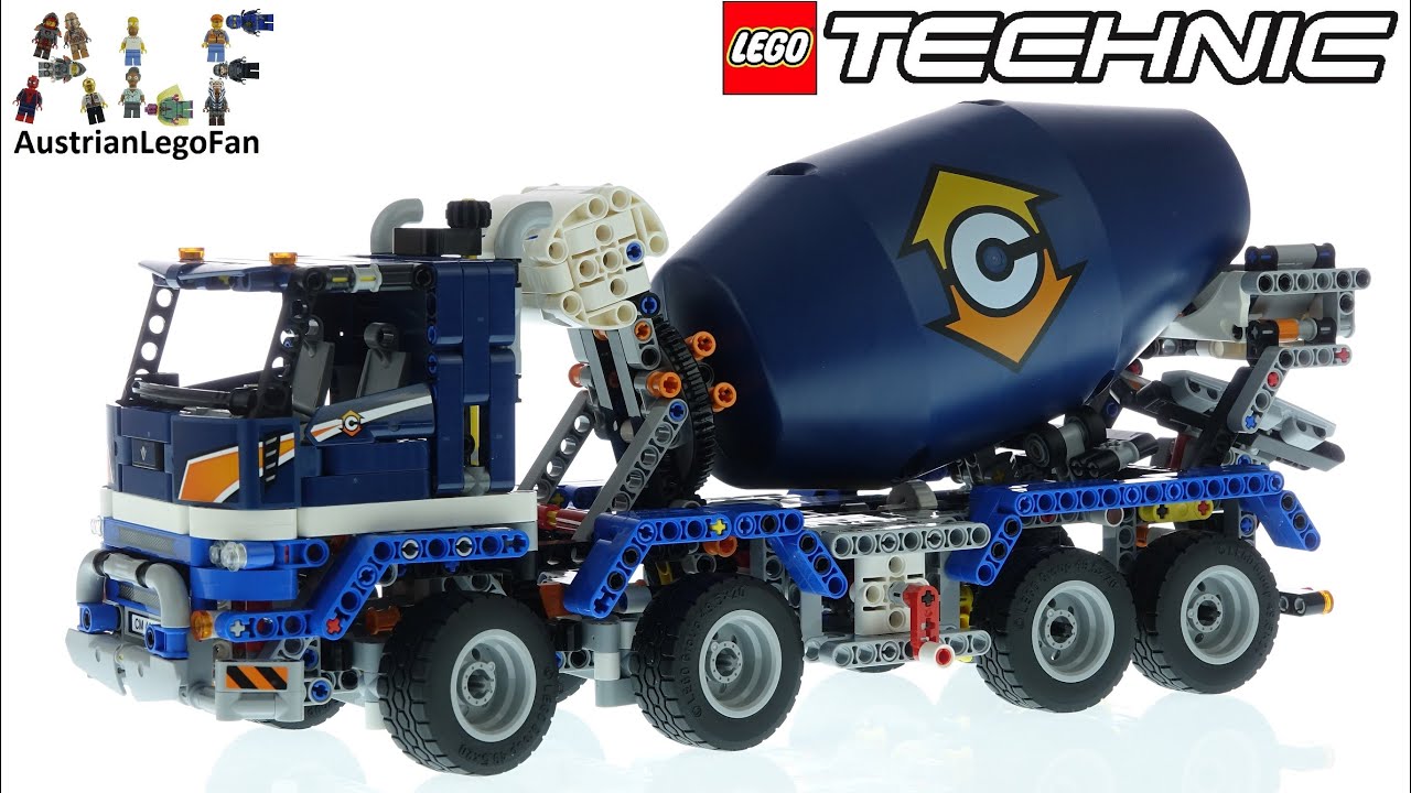 LEGO Technic 42112 Concrete Mixer Truck - Lego Speed Build Review - YouTube