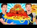 GIANT FOOD CHALLENGE #2 w/ 100lbs Spaghetti & Meatballs Plus How To Make Funny Frozen Foods