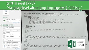 Mengatasi Masalah Error Print Excel Keluar Pesan languagelevel where pop languagelevel ifelse