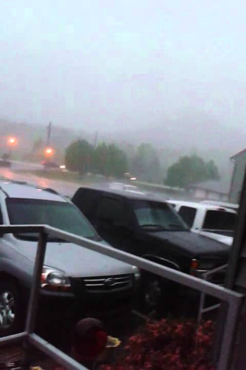 Hail and wind very high blew strapped down tarpoff